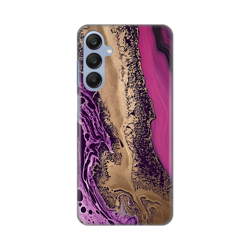 Torbica Silikonska Print za Samsung A256B Galaxy A25 5G Purple Gold Marble slika 1