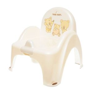 Tega Baby glazbena kahlica Teddy Bear - White pearl 