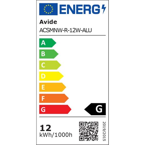 Avide nadgradni ALU 4K LED panel SMD 12W krug slika 3