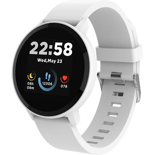 CANYON Smart watch, 1.3inches IPS full touch screen, Round watch, IP68 waterproof, multi-sport mode, BT5.0, compatibility with iOS and android, Silver white, Host: 25.2*42.5*10.7mm, Strap: 20*250mm, 45g slika 3