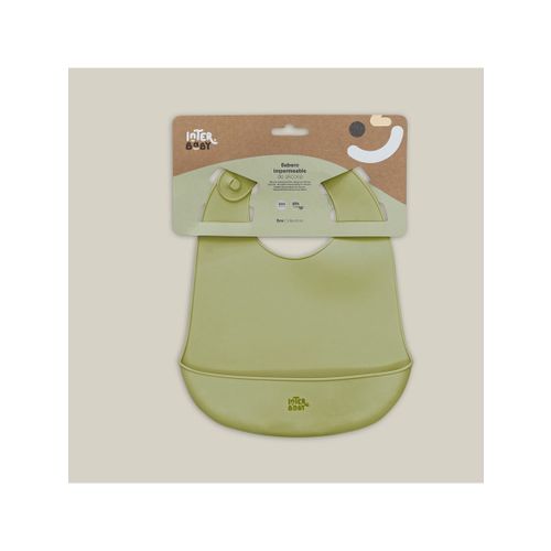 InterBaby Silikonski podbradak za bebe - Olive Green slika 1