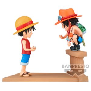 One Piece Monkey D Luffy & Portgas D Ace World Collectable Log Stories figure 8cm