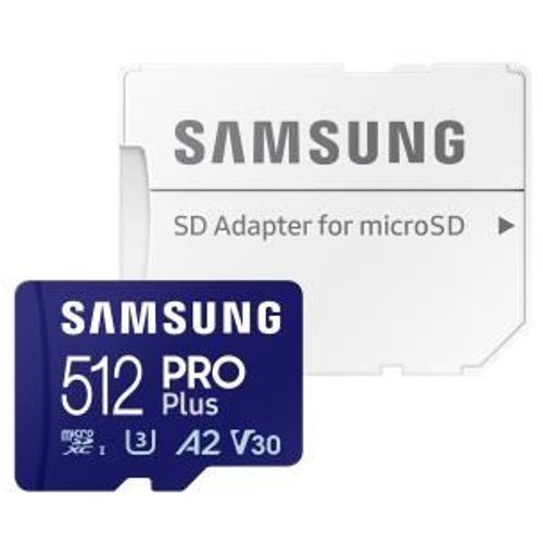 Memorijska kartica Samsung PRO Plus 512GB, microSD + Adapter, MB-MD512SA/EU slika 1