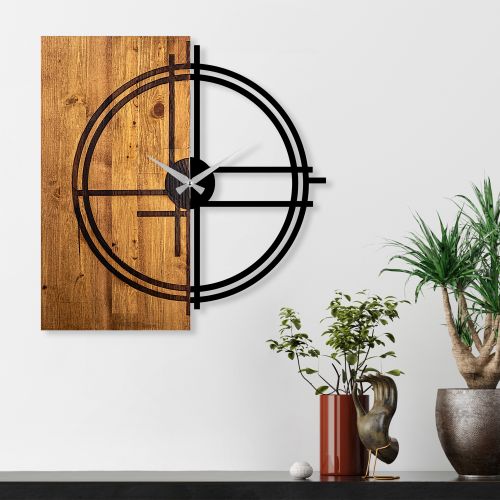 Wallity Ukrasni drveni zidni sat, Wooden Clock 38 slika 1