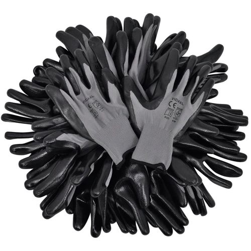 Radne rukavice Nitril 24 Para Sivo-Crne Veličina 8/M slika 24
