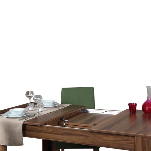 Oblo - Walnut Walnut Extendable Dining Table slika 3