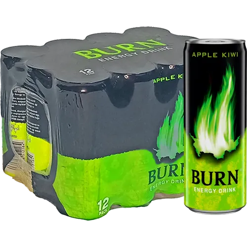 Burn Apple Kiwi gazirano bezalkoholno energetsko piće 0,25l 12/limenka XXL slika 1