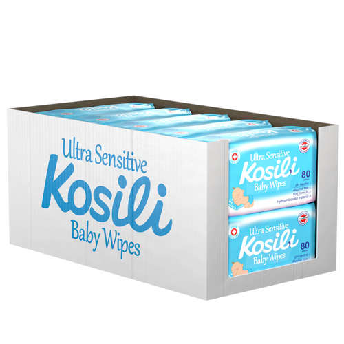 KOSILI Baby vlažne maramice plave 10 x 80/1 XXL slika 1