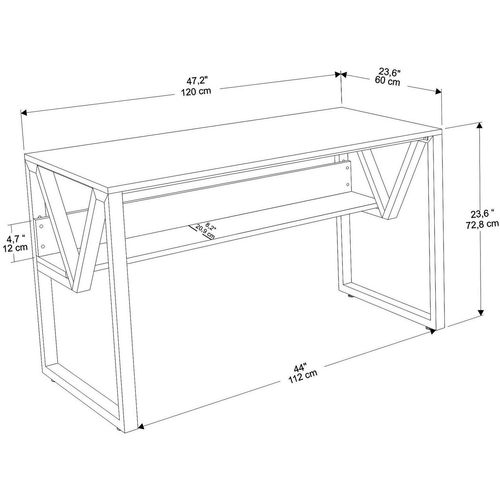 Lona - Green, White Green
White Study Desk slika 6