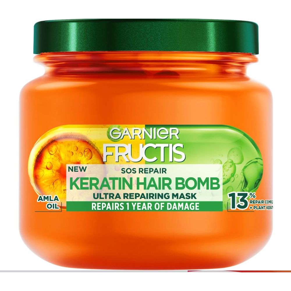 Garnier Fructis Sos Repair Keratin Hair Bomb Maska 320ml slika 2