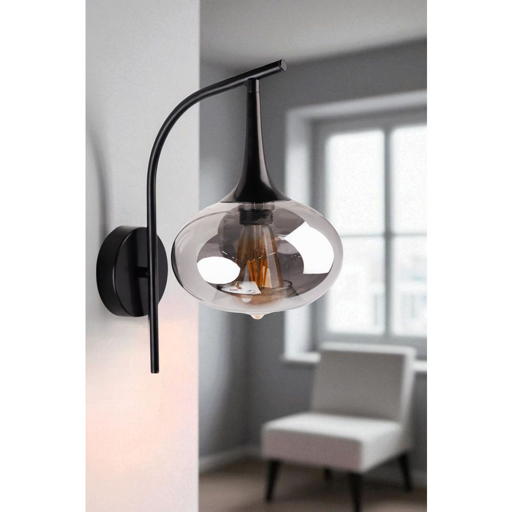 Opviq Zidna lampa 816, siva, crna slika 1