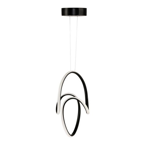 Yin Yang Black - White Light Black Chandelier slika 4