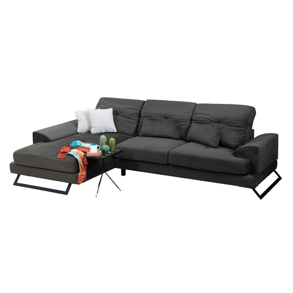Ugaona Sofa Frido Corner Left (Chl+3R) u Antracit Boji slika 9