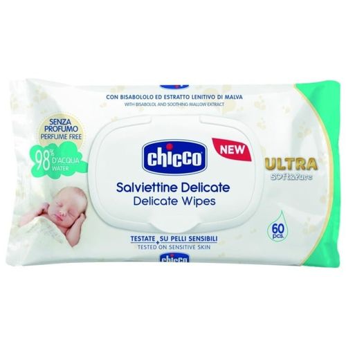 Chicco Vlažne maramice Ultra Soft & Pure, 60kom slika 1