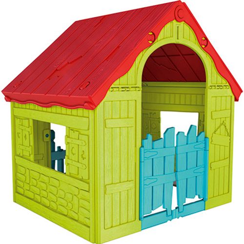 Keter Kućica za decu Wonderfold play house, crvena/zelena/svetlo plava  slika 1