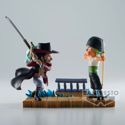 One Piece Log Stories Figura: Roronoa Zoro protiv Dracule Mihawka - 7 cm slika 1