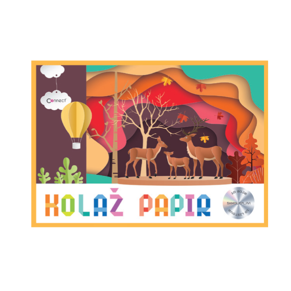 1320 Samoljepljivi kolaž papir B5, 10 boja slika 1