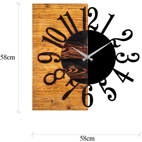 Wallity Ukrasni drveni zidni sat, Wooden Clock 7 slika 6