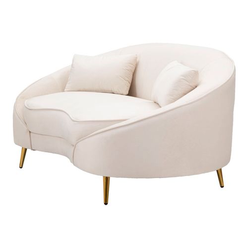 Mauro Ferretti Kauč SOFA 2 SEATERS OSLO WITH CUSHIONS CREAM cm 148X84X68 slika 3