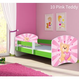 Dječji krevet ACMA s motivom, bočna zelena 180x80 cm - 10 Pink Teddy Bear
