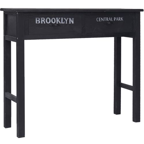 Konzolni stol crni 90 x 30 x 77 cm drveni slika 7
