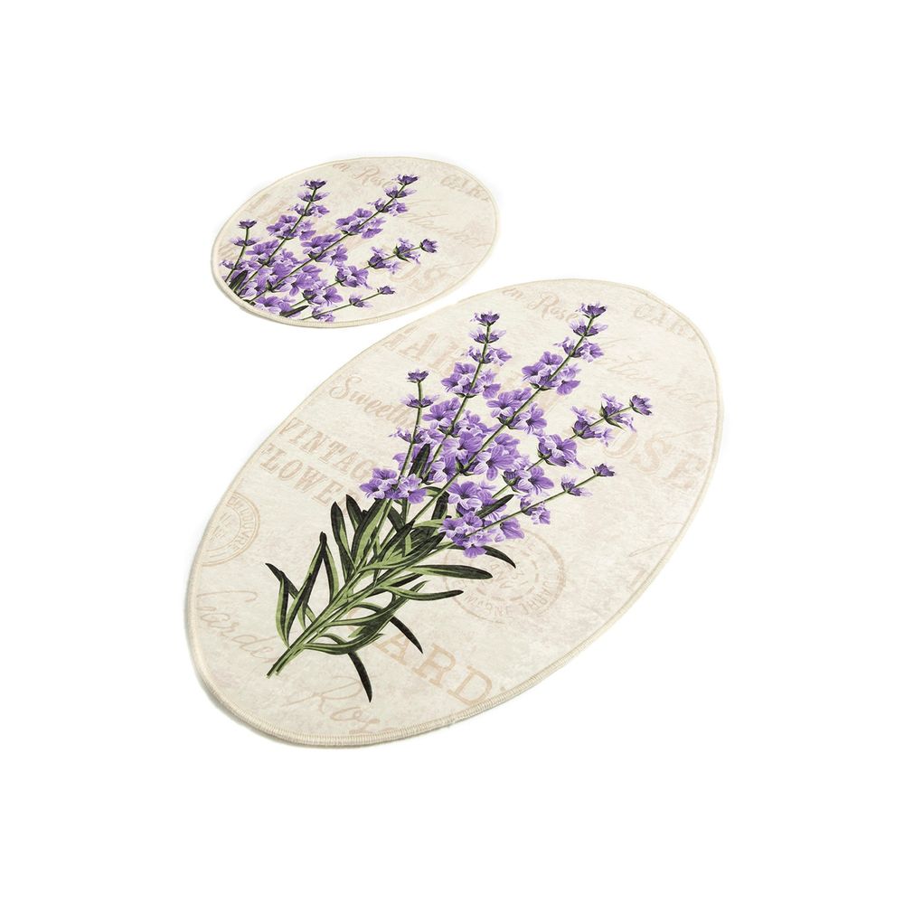 Set Kupatilskih Prostirki Lavender DJT Multicolor (2 Komada) slika 2