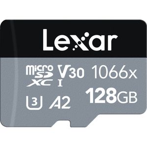 Lexar SD micro 128GB SDXC 1066x UHS-I, 160MB/s read 120MB/s write C10 A2 V30 U3