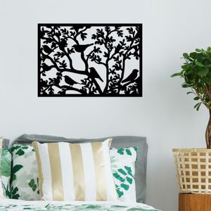 Wallity Metalna zidna dekoracija, Tree Branch Birds 2