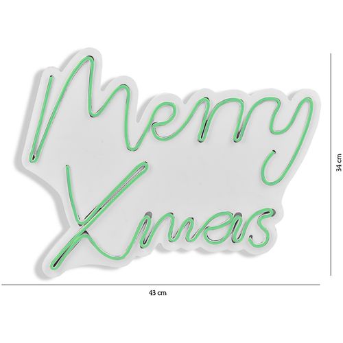 Wallity Ukrasna plastična LED rasvjeta, Merry Christmas - Green slika 8