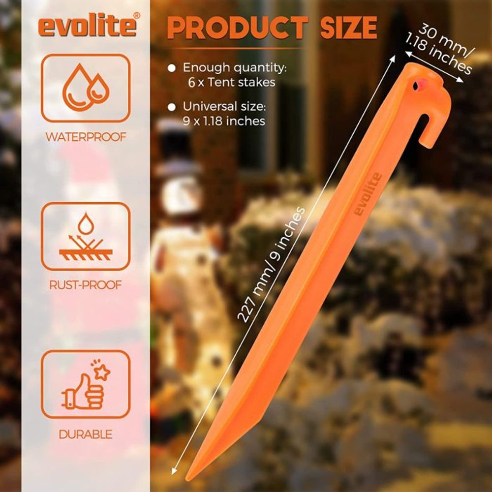 Evolite ABS klinovi za šator 22cm, 6kom slika 4