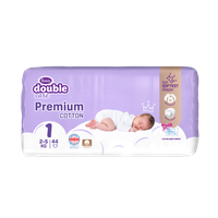 Violeta pelene PREMIUM COTTON Double Care sa maramicama Water 20/1 / Veličina 1 Newborn, 44 komada
