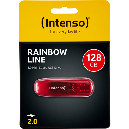 (Intenso) USB Flash drive 128GB Hi-Speed USB 2.0, Rainbow Line, RED - USB2.0-128GB/Rainbow slika 1