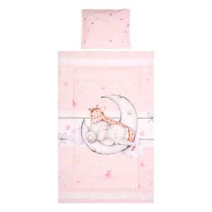 LORELLI RANFORCE COSY 3-dijelni set posteljine Butterflies Pink 100 x 150 cm