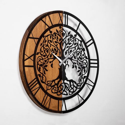 Wooden Clock - 64 Walnut
Black Decorative Wooden Wall Clock slika 6