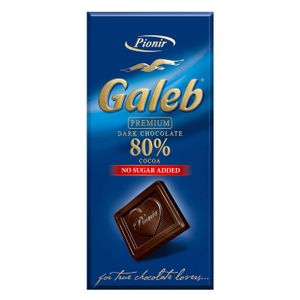 GALEB CRNA ČOKOLADA 80% BEZ ŠECERA 100G 