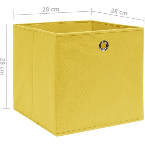 Kutije za pohranu od netkane tkanine 10 kom 28x28x28 cm žute slika 6