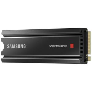 Samsung MZ-V8P2T0CW M.2 NVMe 2TB SSD 980 PRO, Read up to 7000 MB/s, Write up to 5100 MB/s, w/Heatsink