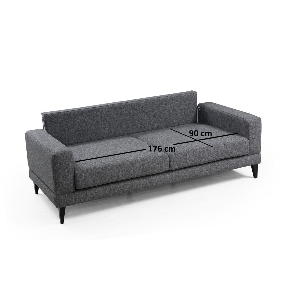Nordic Trosjed Tamnosivi Sofa-Krevet slika 10