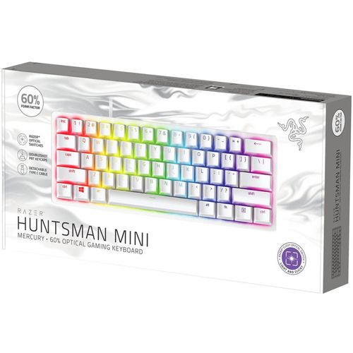 Razer Huntsman Mini Mercury Edition 60% Opto-Gaming tastatura (Linear Red Switch) slika 3