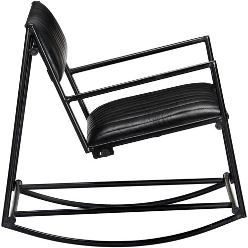282905 Rocking Chair Black Real Leather slika 22