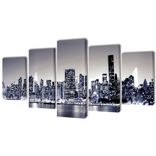 Zidne Slike na Platnu Monokromatski Set s Printom New York 200 x 100 cm slika 16