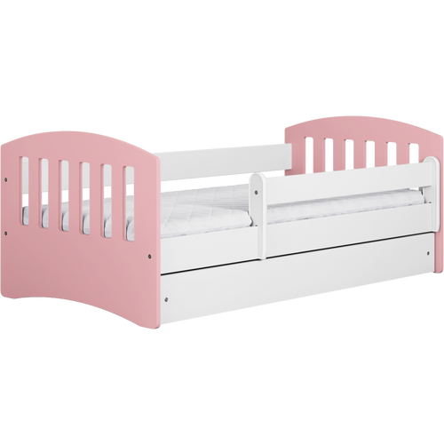 Drveni dječji krevet Classic s ladicom - svijetlo rozi - 160*80cm slika 2