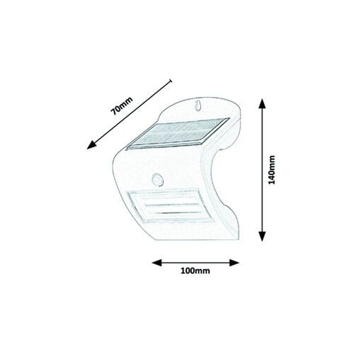 Rabalux Opava,outdoor solar,LED 2W,bela,sa senzorom slika 3