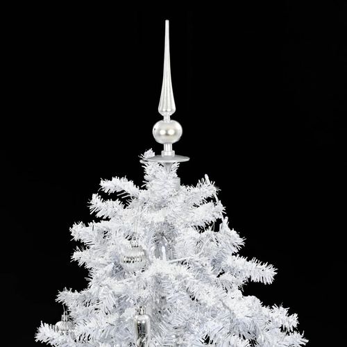 Božićno drvce koje sniježi sa stalkom bijelo 140 cm slika 3