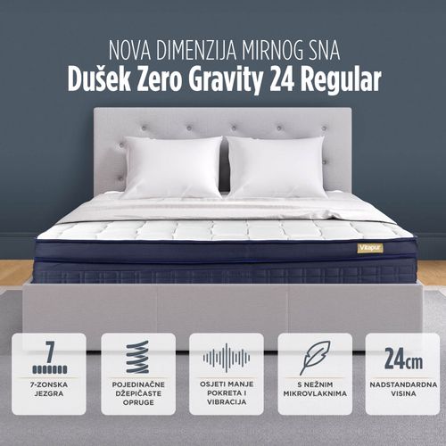 Dušek sa džepičastim oprugama Vitapur Zero Gravity 24 Regular white 160x200 cm slika 3