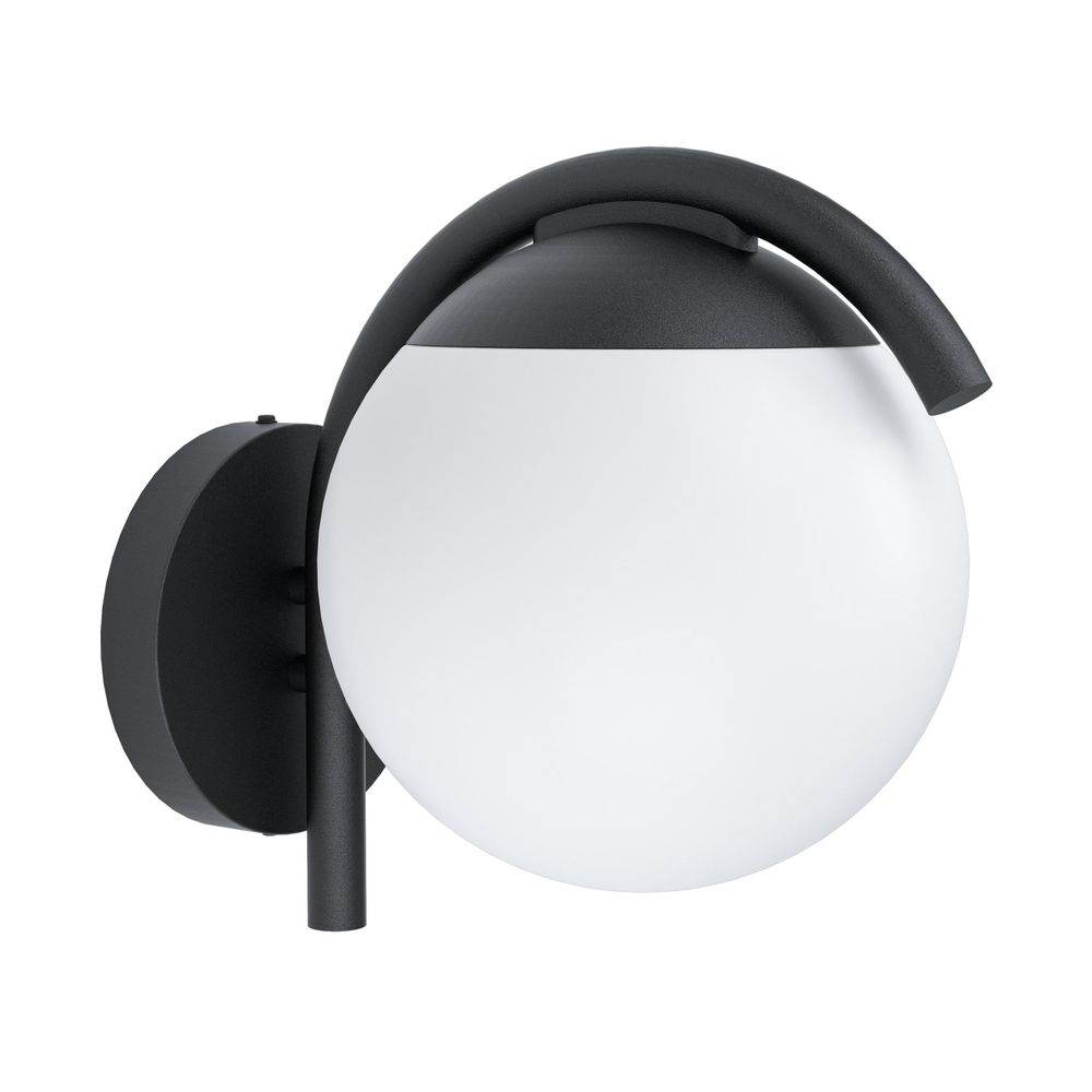Eglo Prata Vecchia Vanjska Zidna Lampa E27, 28W, IP44, Pocinčani Čelik/Plastika, Crna slika 1