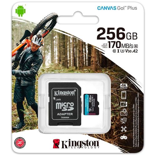 Kingston 256GB microSDXC Canvas Go Plus 170R A2 U3 V30 Kartica + ADP slika 3