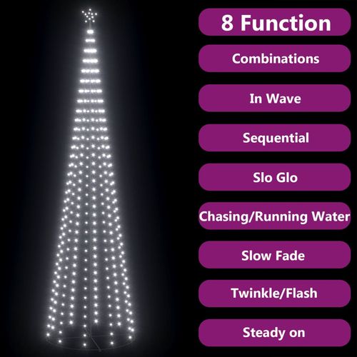 Stožasto božićno drvce 752 tople bijele LED žarulje 160x500 cm slika 3