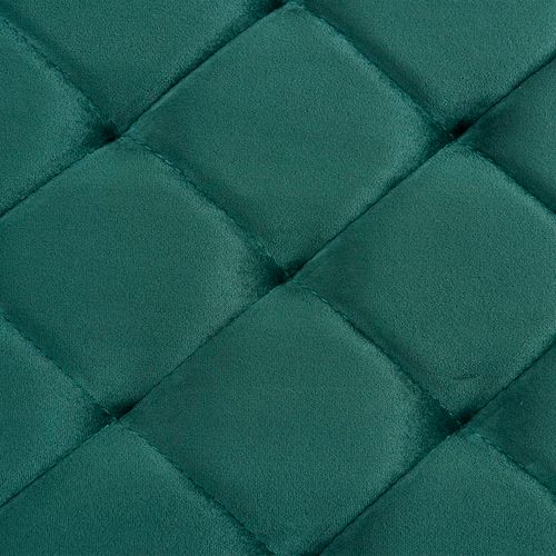 Klupa od zelene baršunaste tkanine i nehrđajućeg čelika 97 cm slika 24