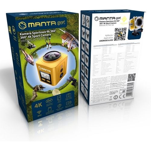 MANTA sportska kamera ACTIVE 360, A OS, WiFi, vodoot, TFT 0,96in MM9360 - AKCIJA slika 2